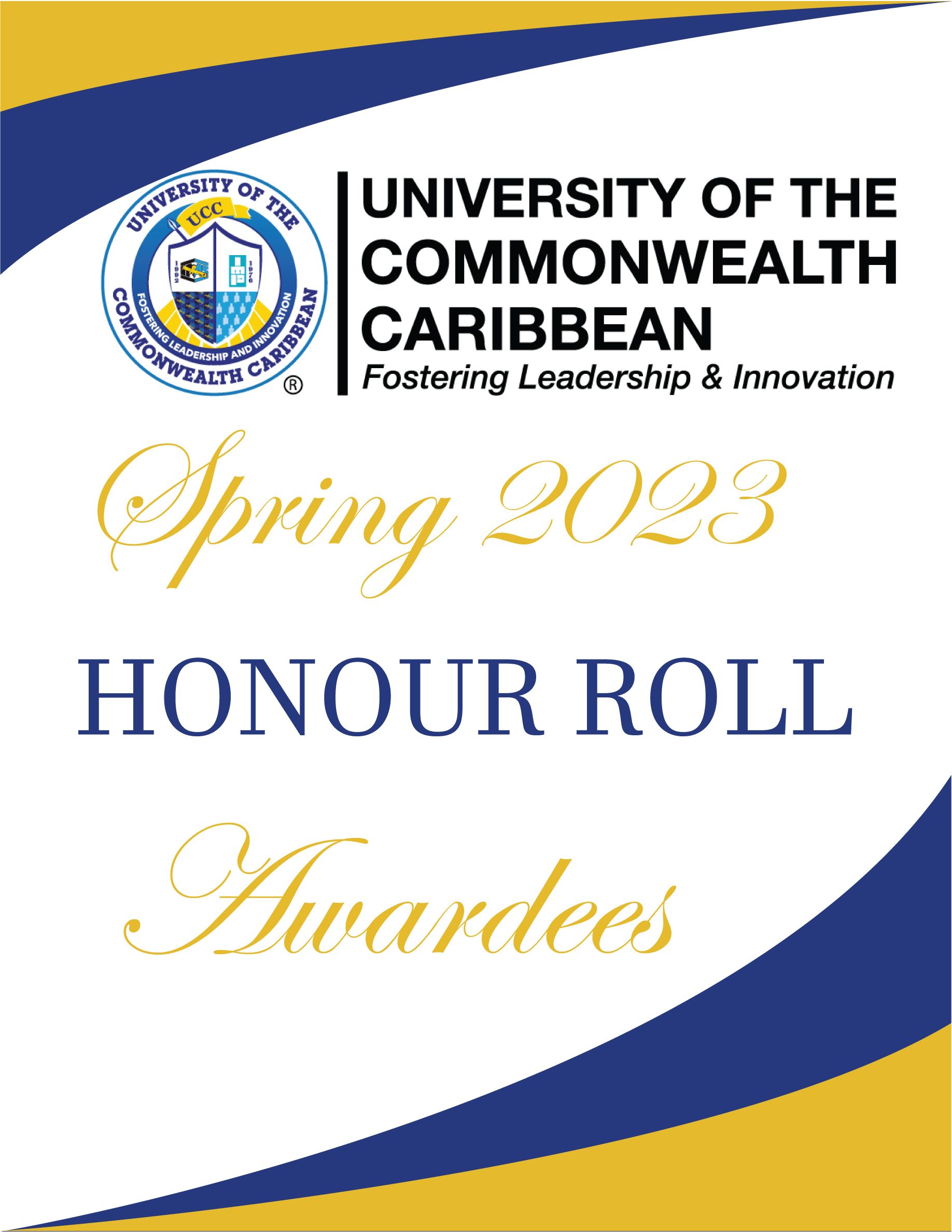 Spring 2023 Honour Roll - UCC